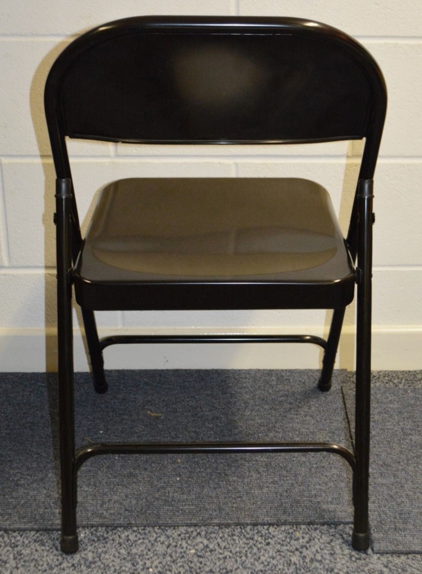 3 x HABITAT Folding Metal Chairs In Black - Dimensions: W47 x D50 x H80, Seat Height cm - Used, In - Image 2 of 4