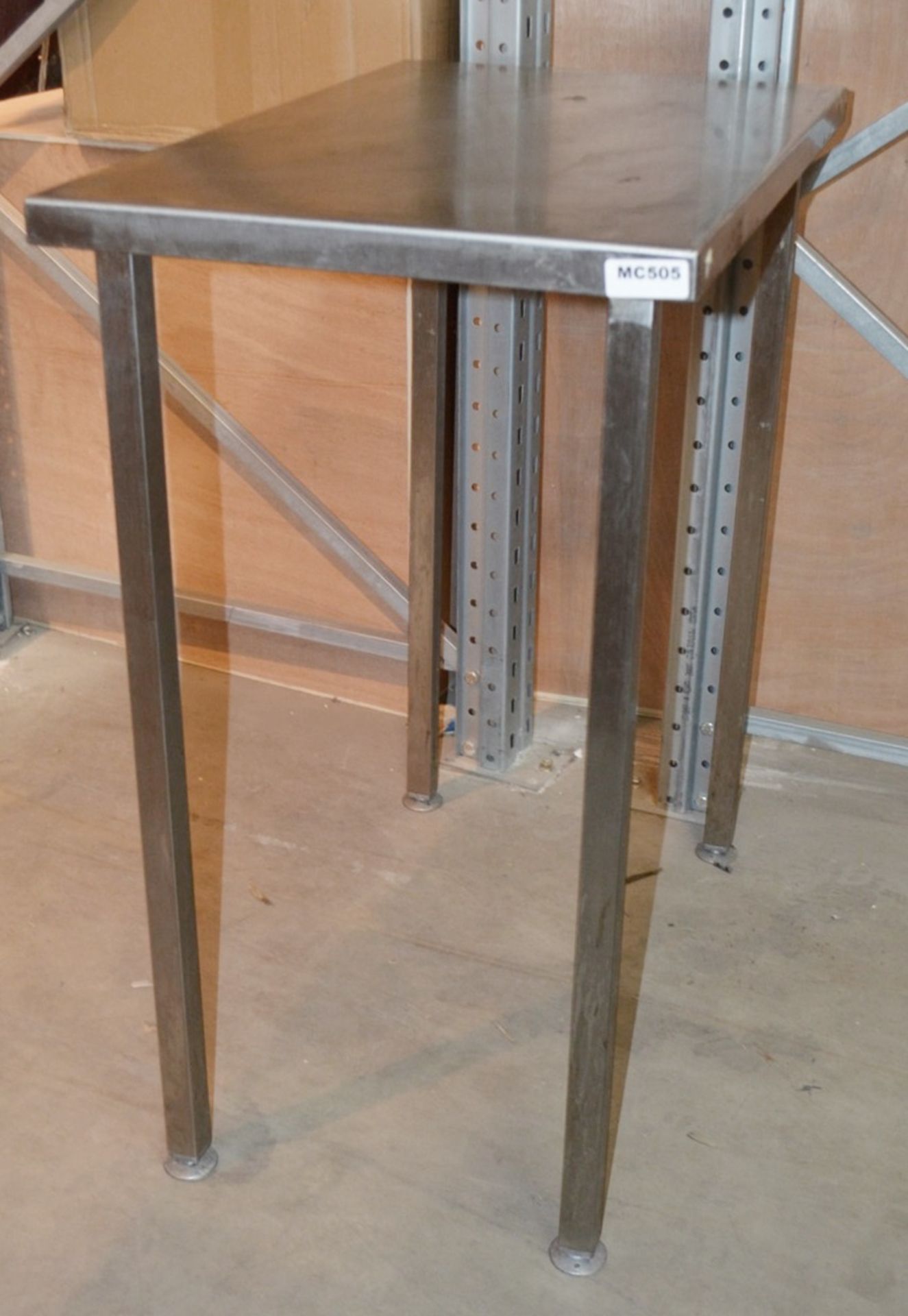 1 x Stainless Steel Commercial Kitchen Prep Table - Dimensions: W76 x D46 x H87cm - Very Recently - Image 3 of 4