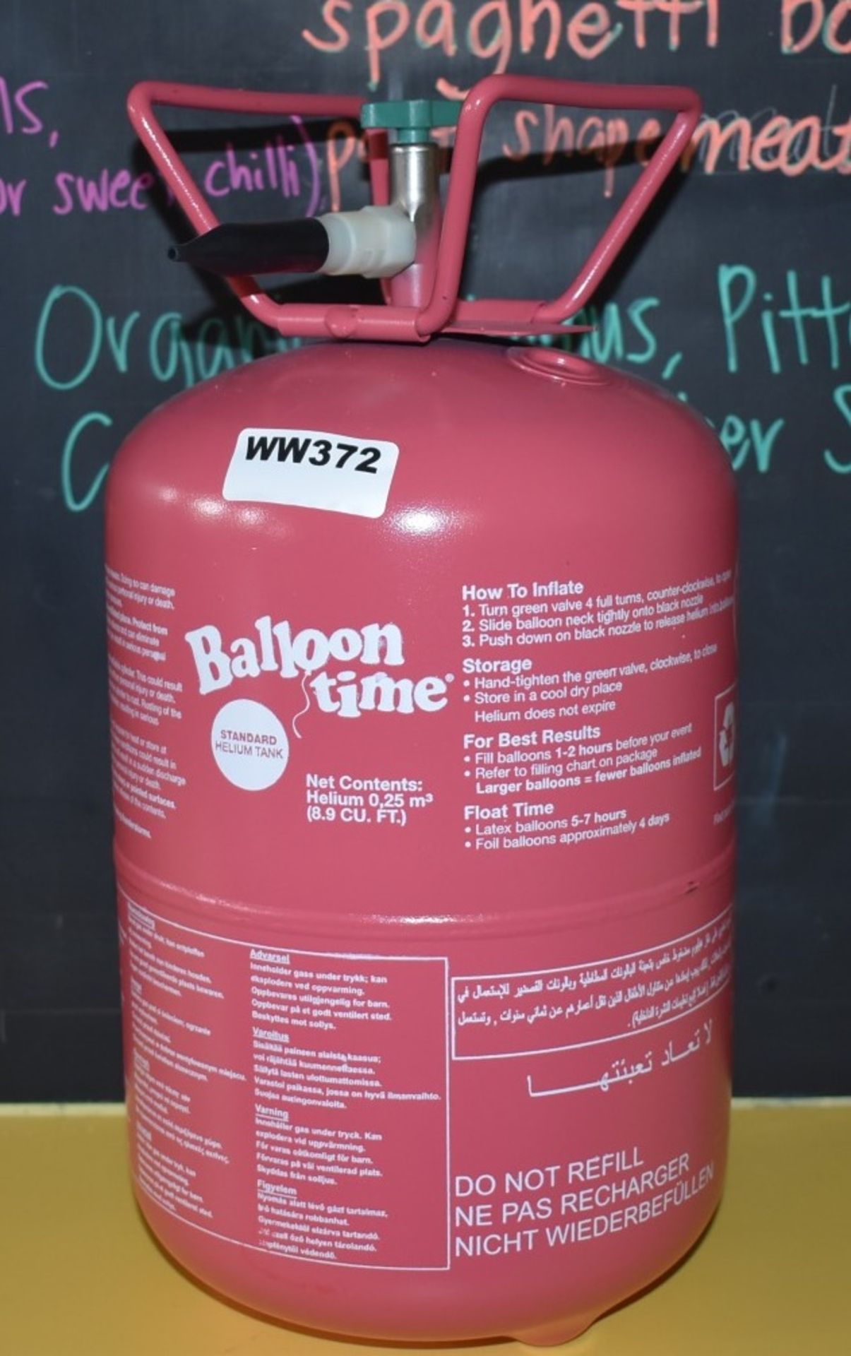 1 x Balloon Time Helium Balloon Tank Kit - Ref WW372 - CL520 - Location: London W10 More pictures,