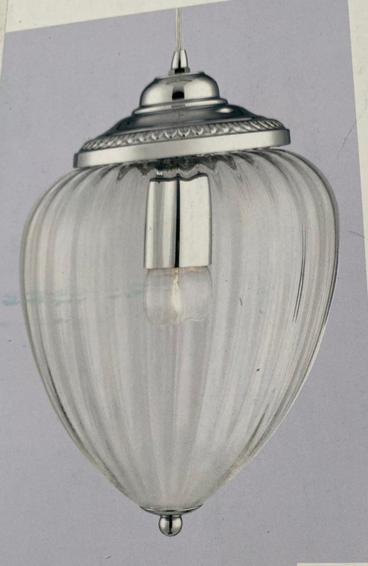1 x Searchlight Pendant in a chrome finish - Ref: 1091CC - New and Boxed - RRP: £25 - Image 2 of 4