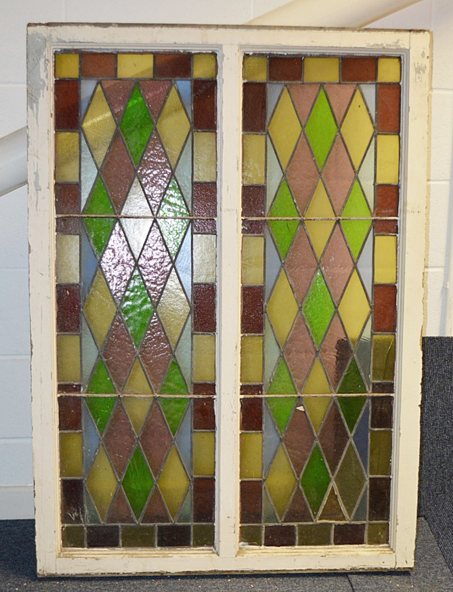 1 x Stained Glass Window - Dimensions: W87.5 H124 x D4.5cm - Used, In Good Overall Condition - - Image 5 of 5