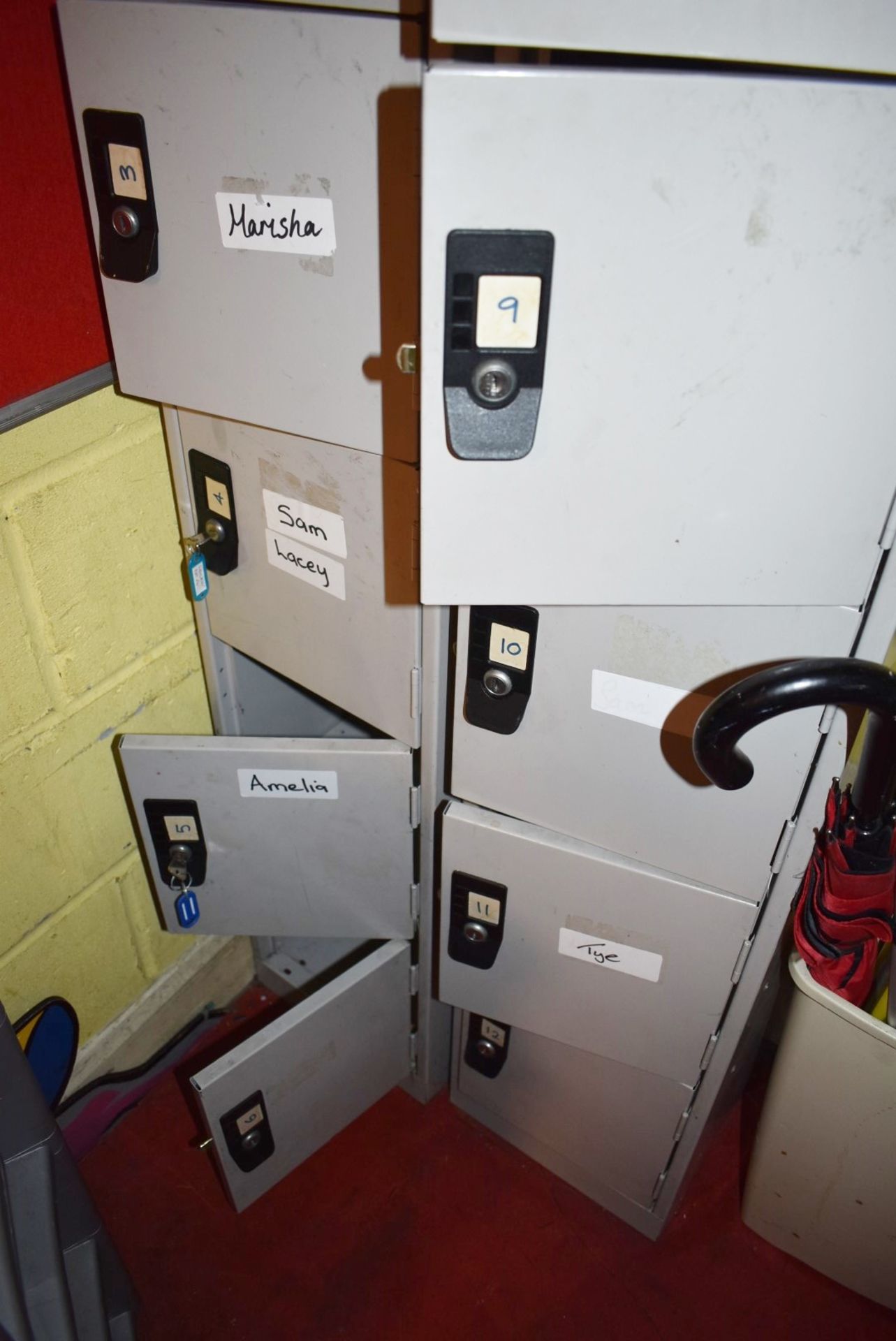 3 x Upright Staff Lockers - Some With Keys - Ref WW361 - CL520 - Location: London W10 More pictures, - Image 3 of 4