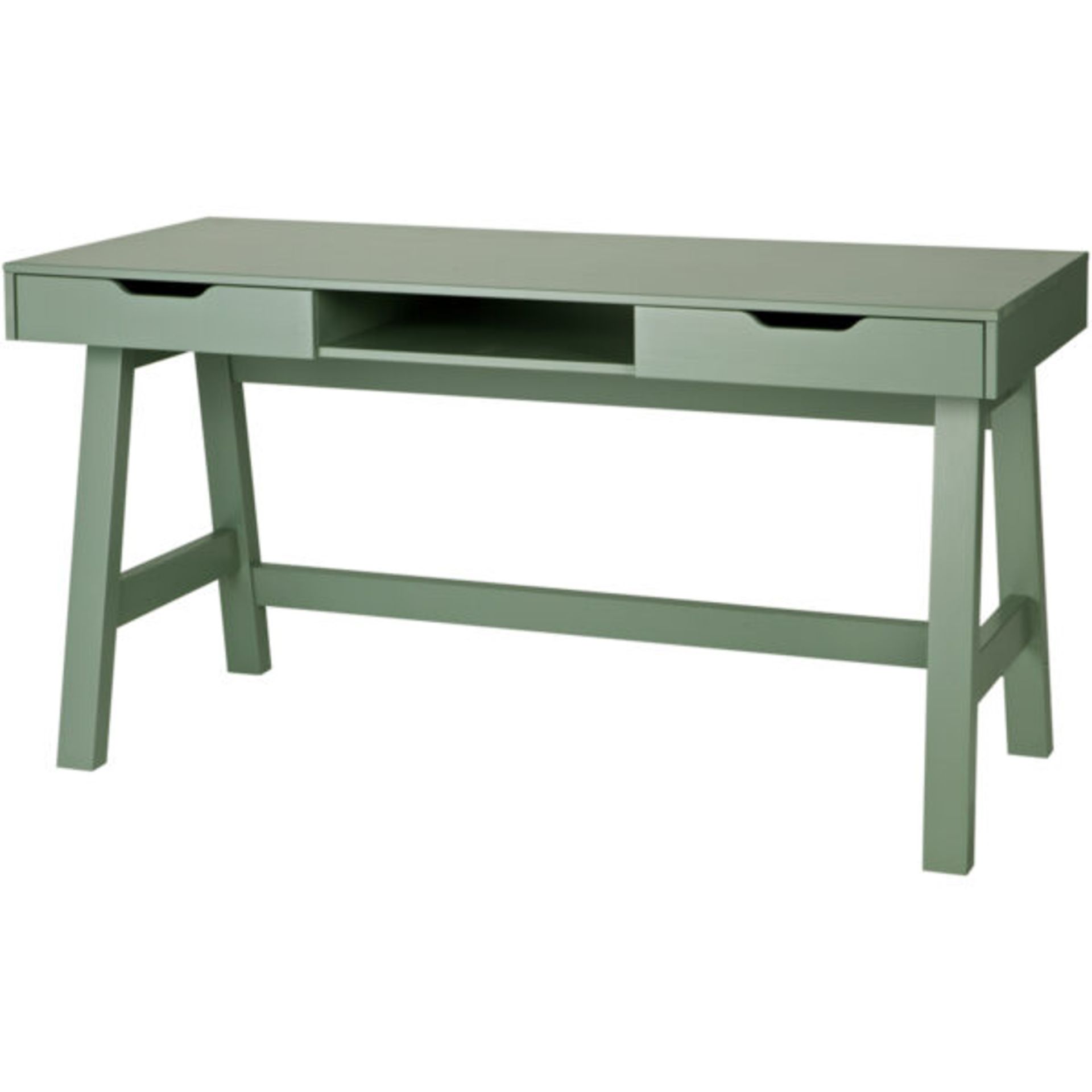 1 x NIKKI 2-Drawer Pale Green Contemporary Designer Desk - Made In Holland By Woood - RRP £249.00 - Image 4 of 5