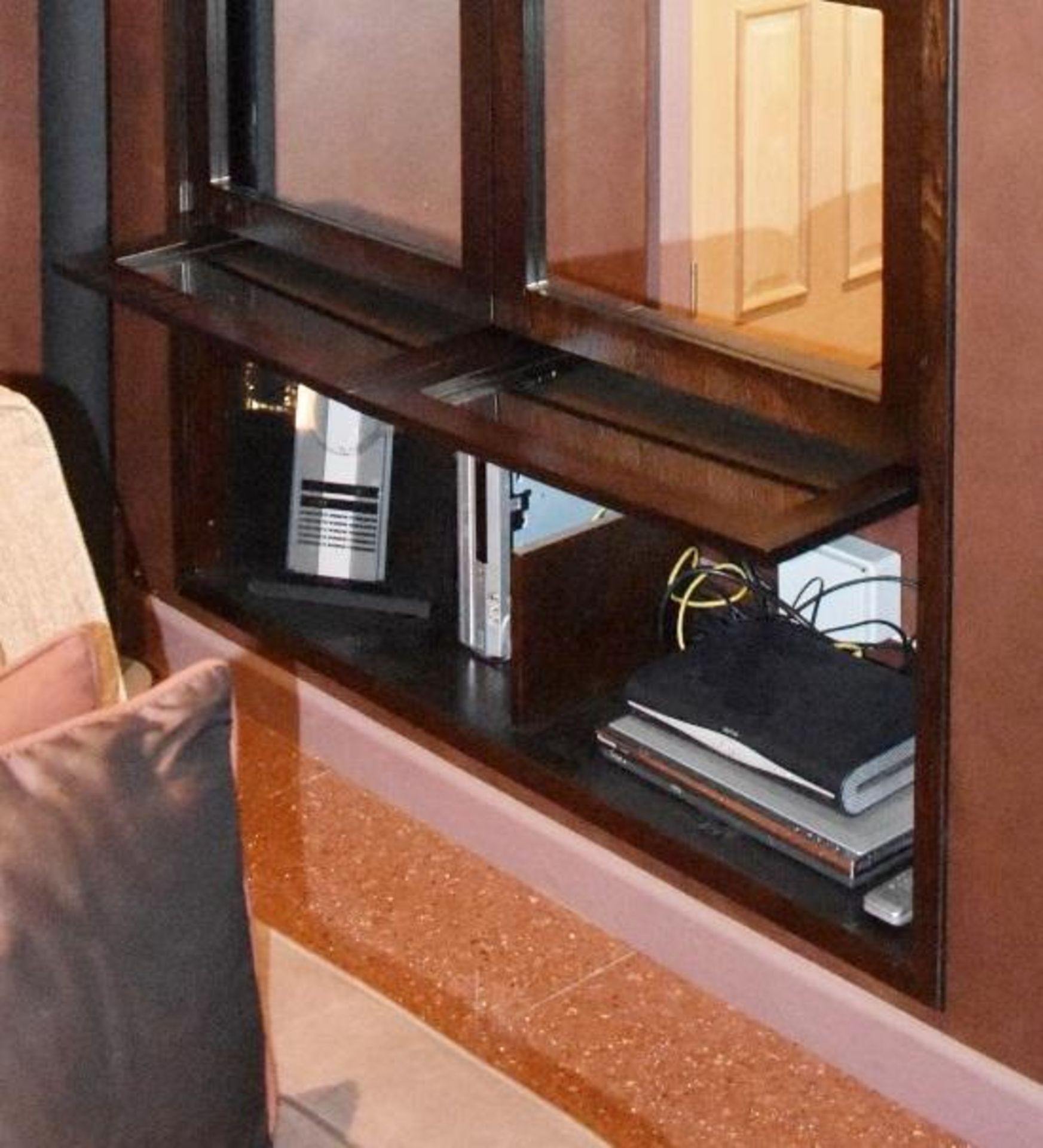 A Pair Of Built-In Bookcases With Mirrored Doors - Dimensions: W144 x H255 x 48cm *NO VAT ON HAMMER* - Image 2 of 5