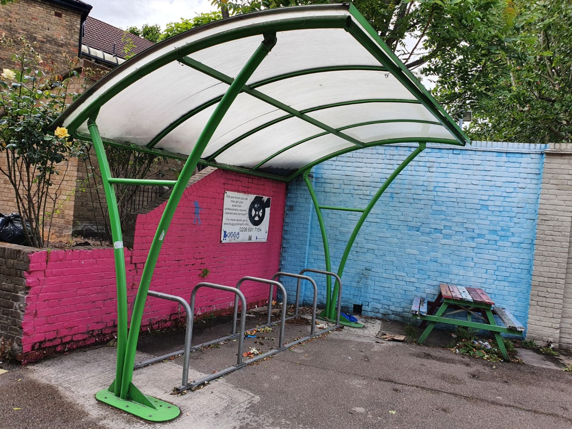 1 x Bike Shelter With Bike Racks - Suitable For Upto 8 Bikes - Contemporary Design - Suitable For - Image 8 of 9