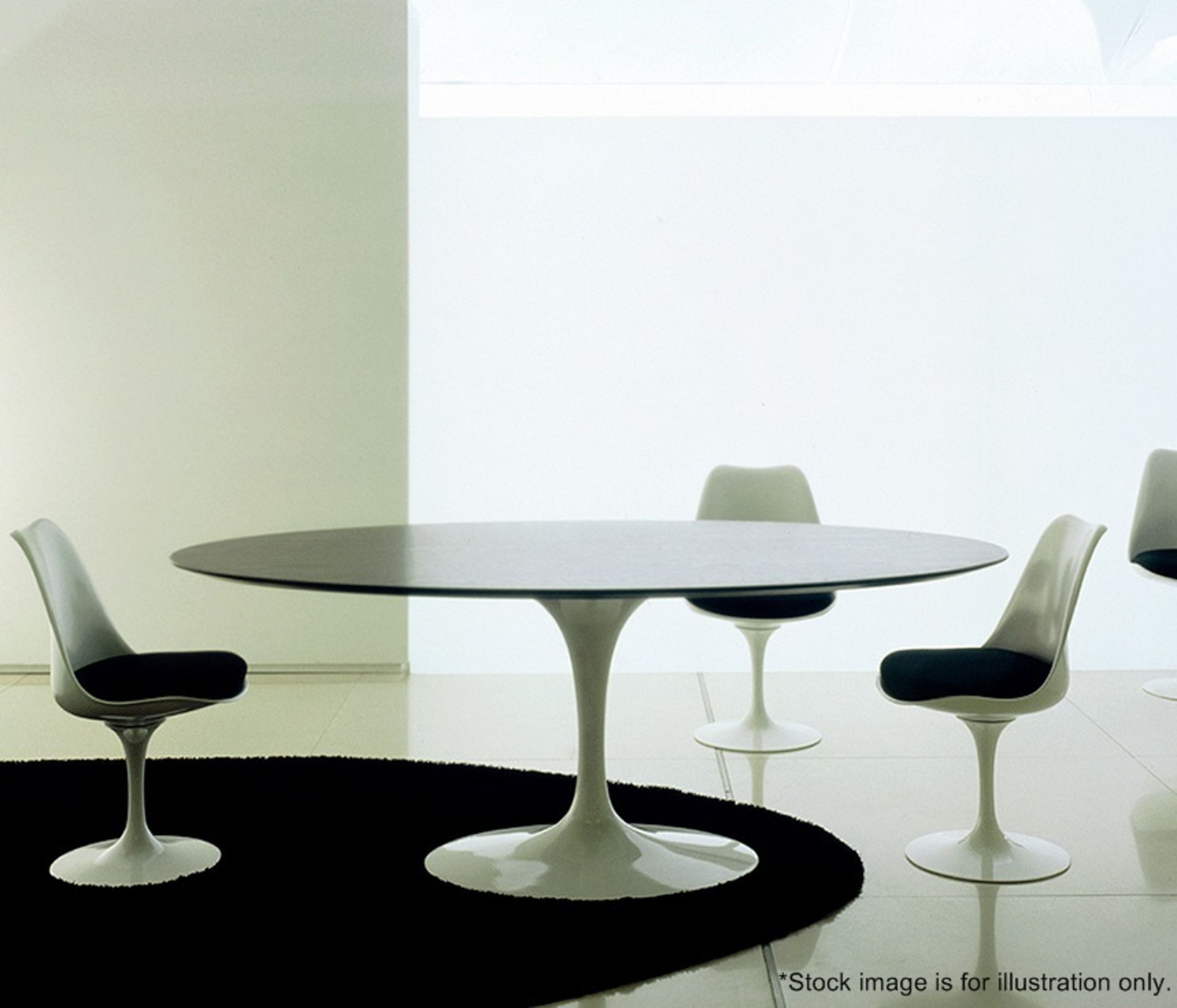1 x Eero Saarinen Inspired 198cm Grey Granite Tulip Dining Table - New and Boxed - RRP £4,000!