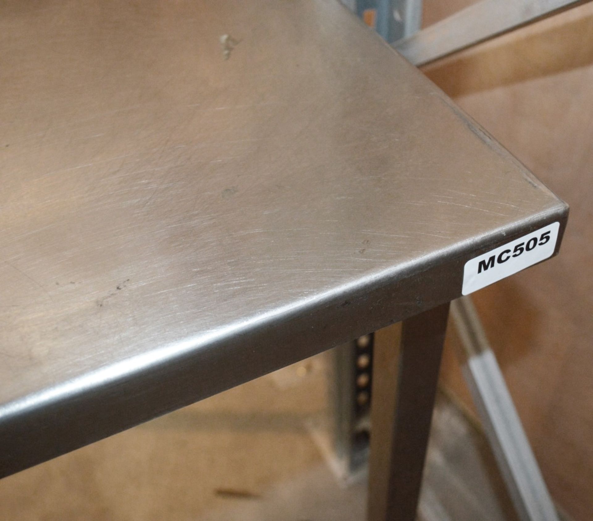 1 x Stainless Steel Commercial Kitchen Prep Table - Dimensions: W76 x D46 x H87cm - Very Recently - Image 4 of 4