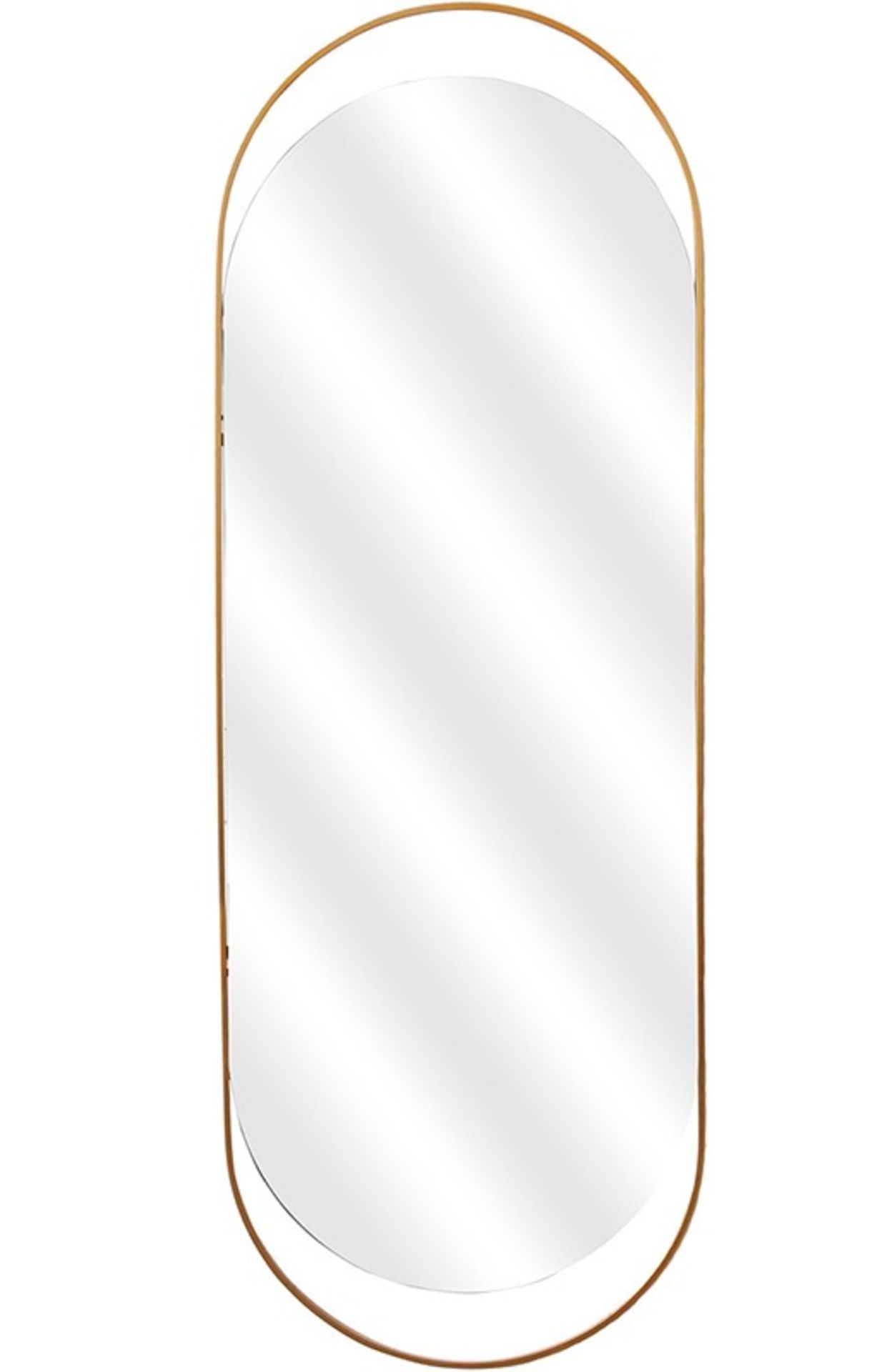 1 x WOOOD Designs 'Sanou' Antique Brass Mirror - Dimensions: 60×1×168cm - Brand New Boxed Stock