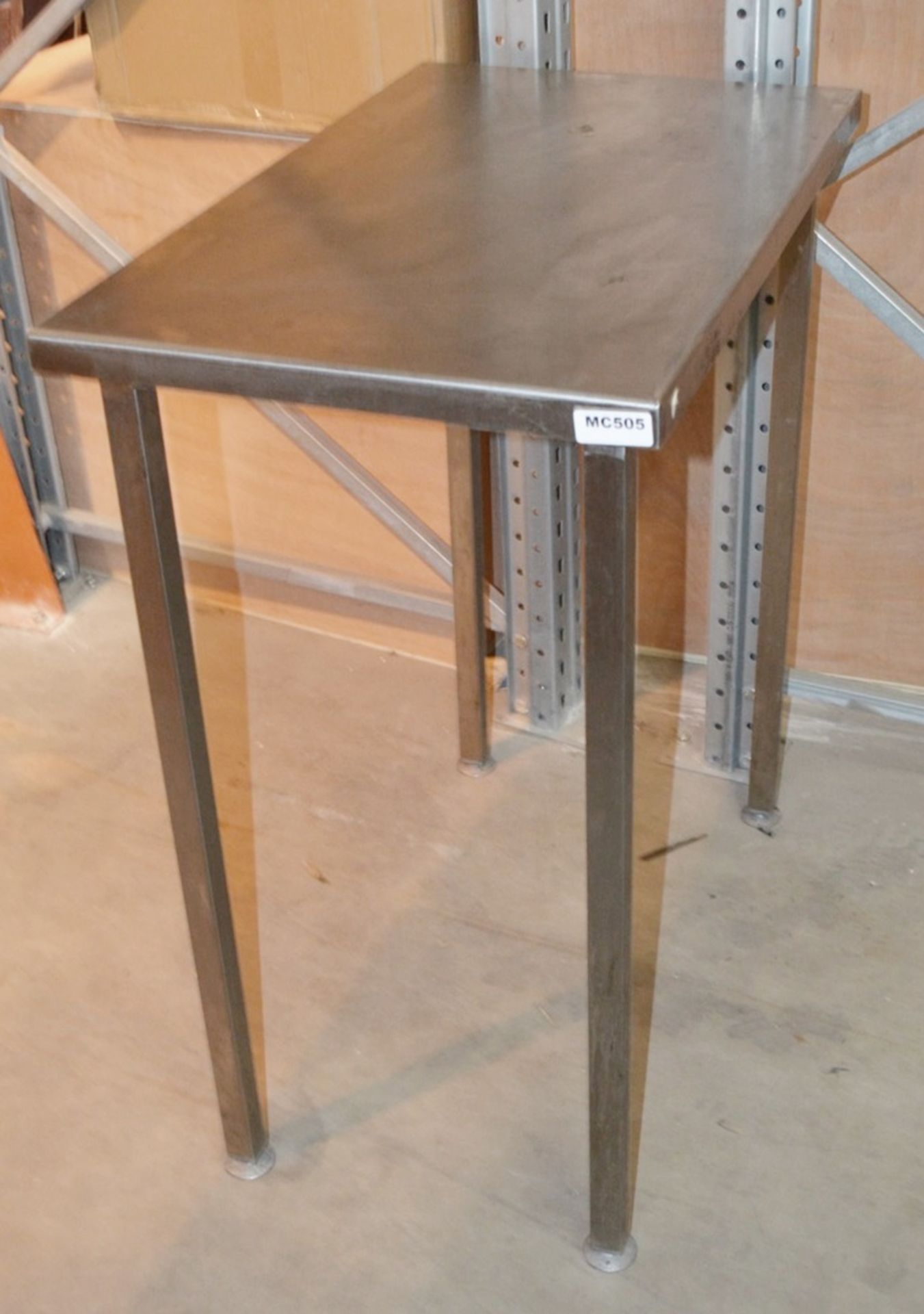1 x Stainless Steel Commercial Kitchen Prep Table - Dimensions: W76 x D46 x H87cm - Very Recently - Image 2 of 4