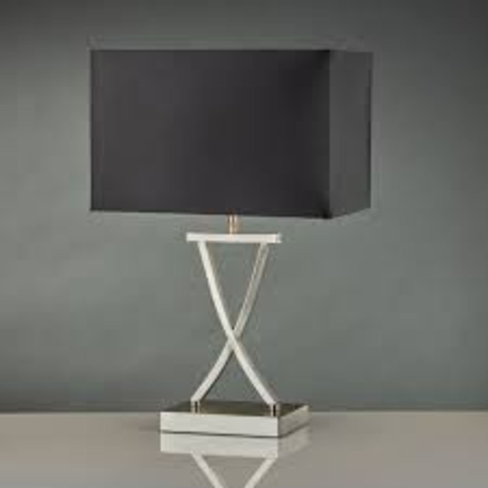 1 x Searchlight X Base Table Lamp in satin silver - Ref: 7923SS - New and Boxed - RRP: £70 - Image 4 of 4