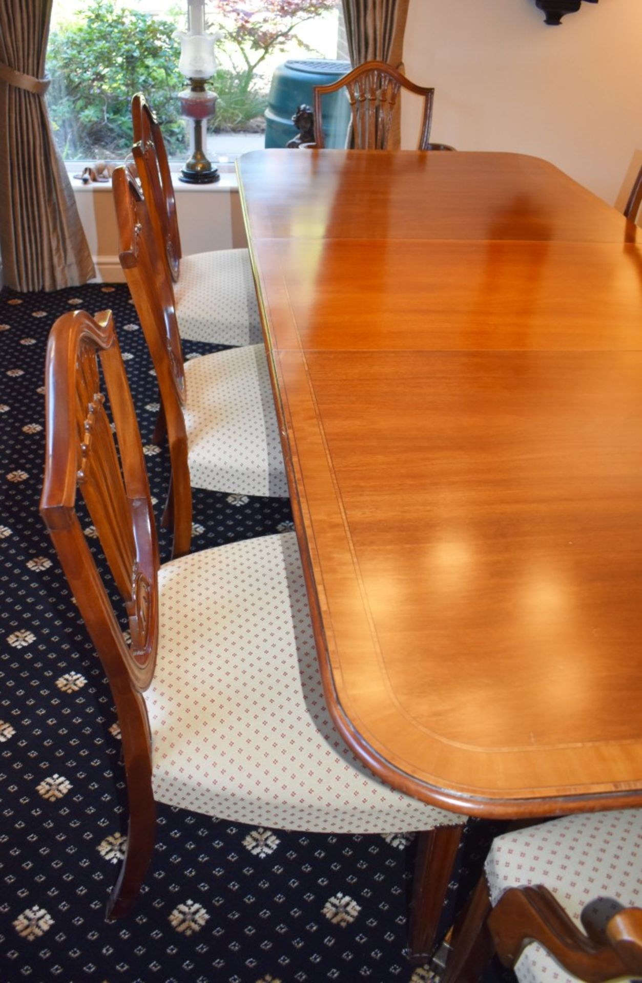 1 x Brights of Nettlebed Twin Pedestal Extending Mahogany Dining Table With Vener Parameter and - Image 25 of 33