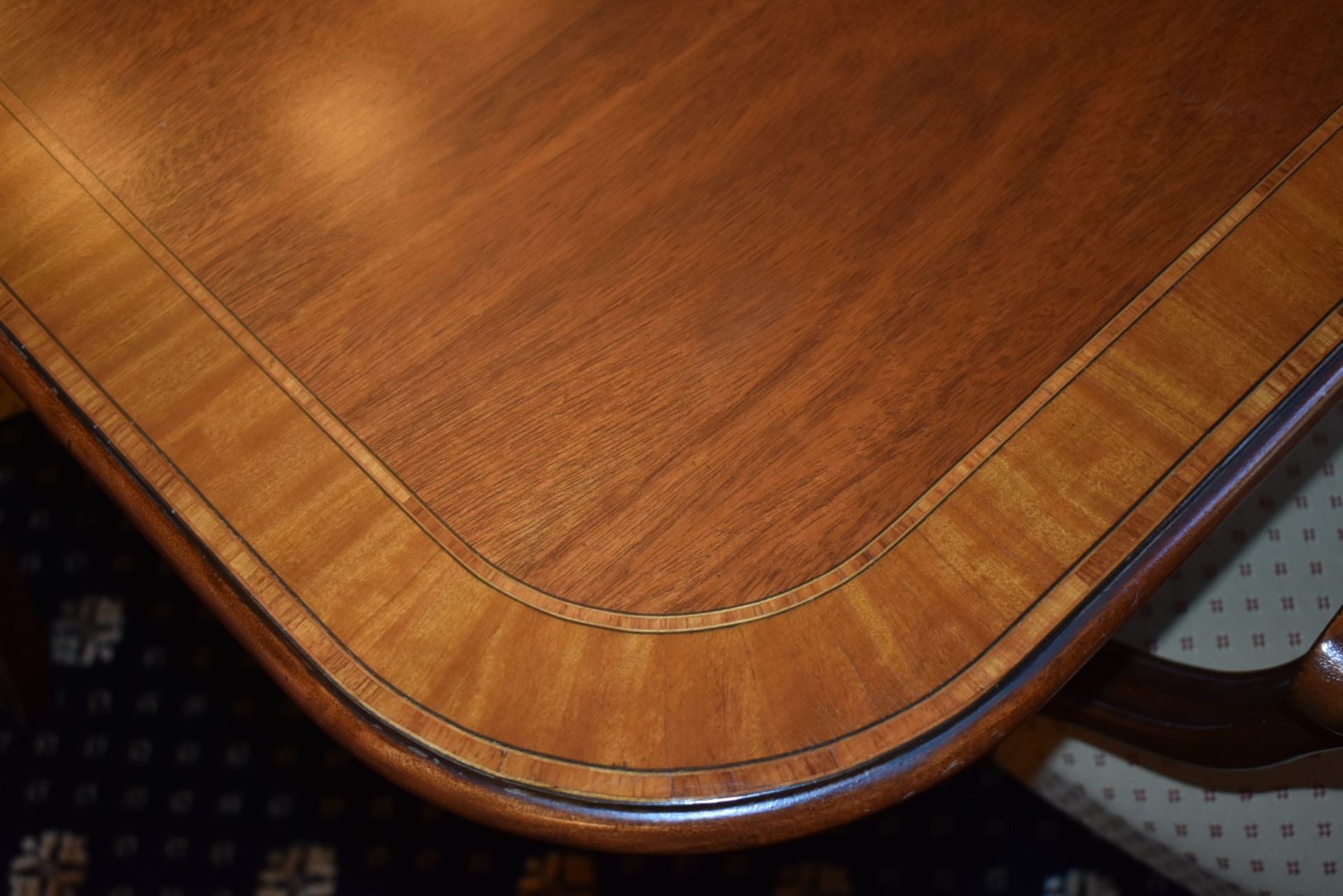 1 x Brights of Nettlebed Twin Pedestal Extending Mahogany Dining Table With Vener Parameter and - Image 24 of 33