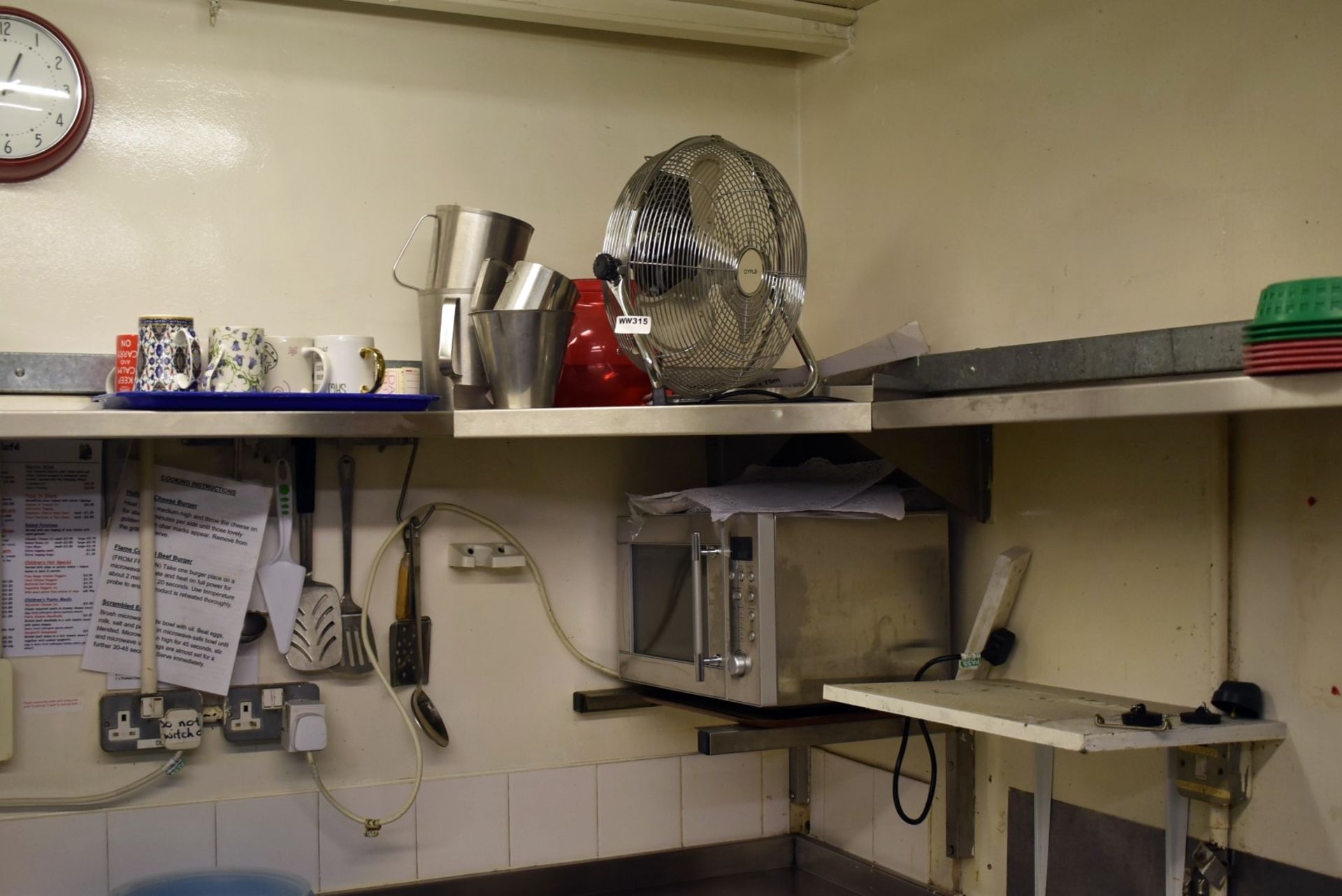 8 x Wall Mounted Stainless Steel Shelves For Commercial Kitchens - Various Sizes Included - Ref - Image 5 of 6