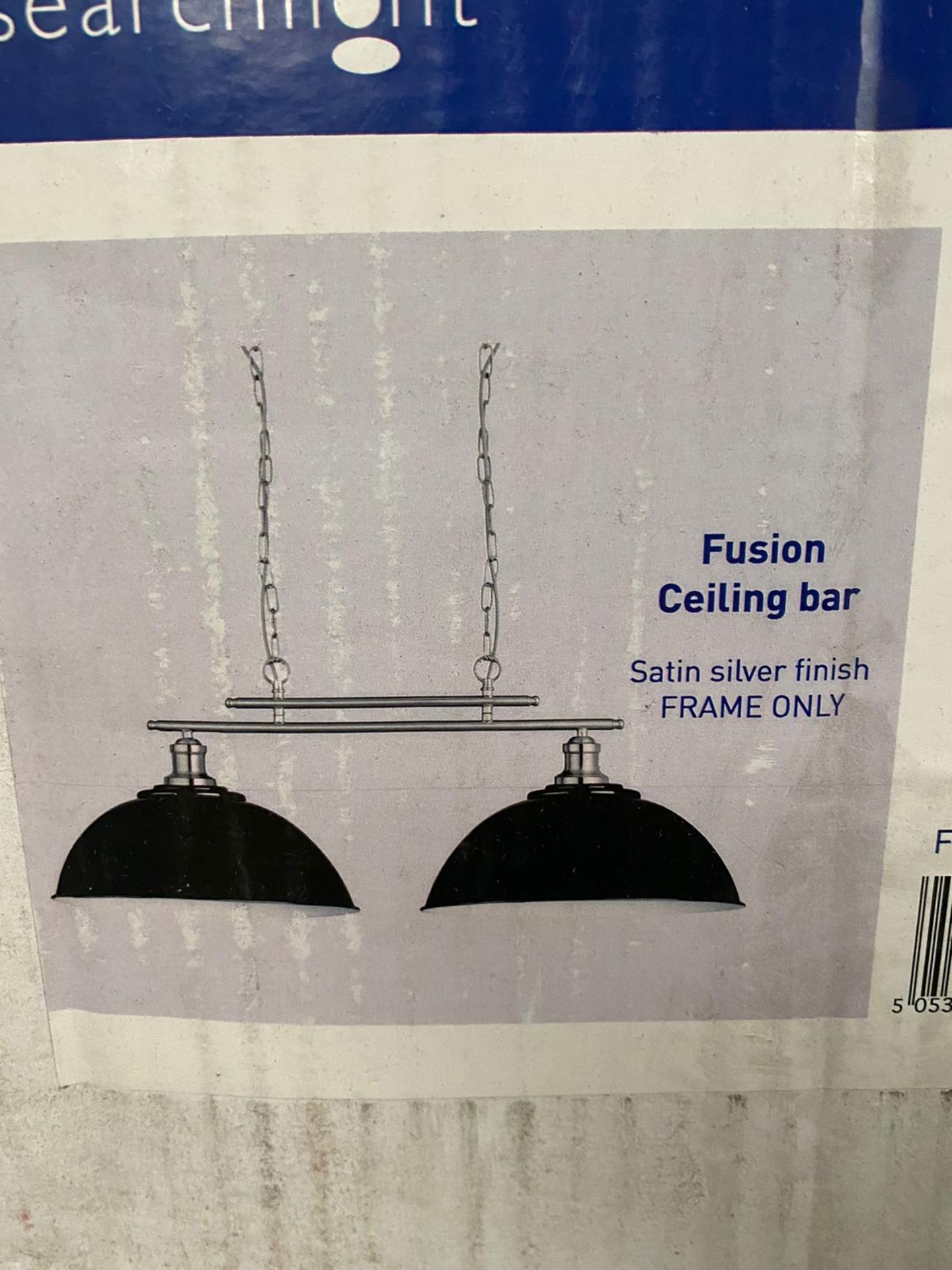 1 x Searchlight Fusion Ceiling Bar in satin silver - Ref: 0932-2BK - new and Boxed - RRP: £130.00 - Image 2 of 4