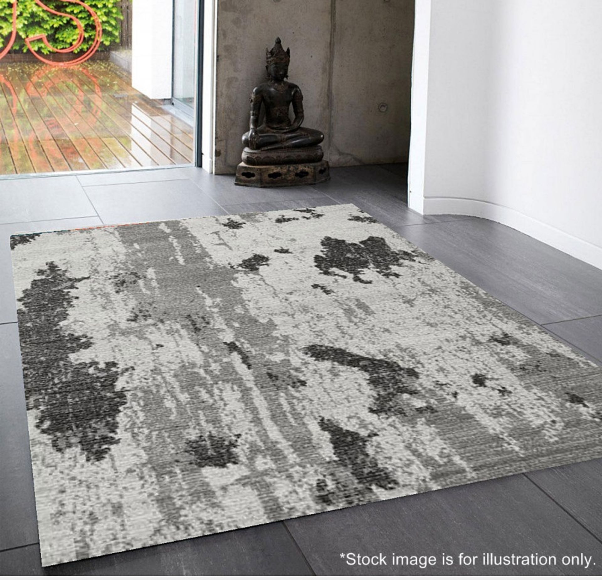 1 x Asiatic NOVA Abstract Rug In Painterly Charcoal (NV17) - Dimensions: 200x290cm - RRP £189.00