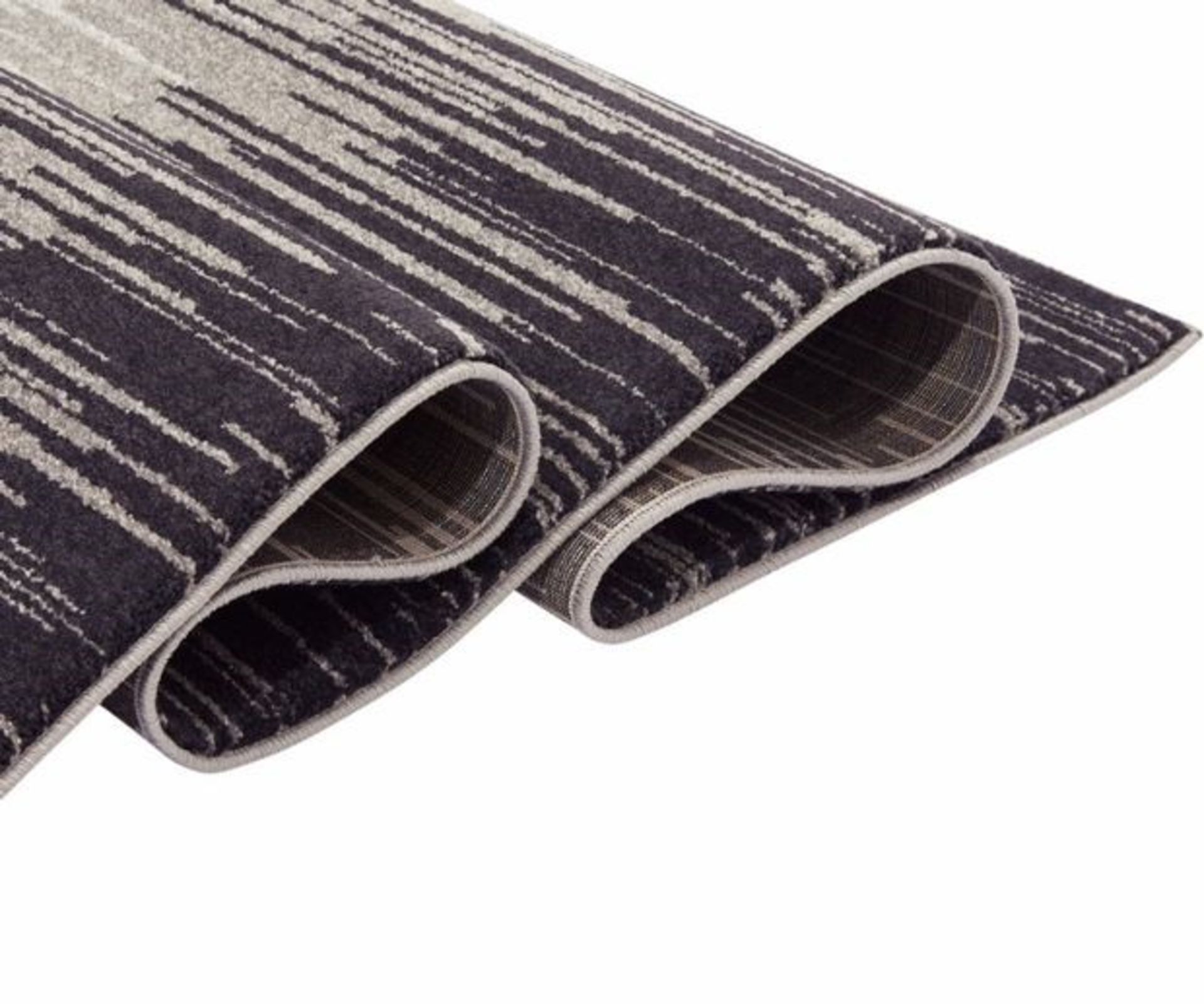 1 x Asiatic NOVA Rug With Abstract Stripes In Grey - Dimensions: 120 x 170cm - Brand New Stock - Image 4 of 6