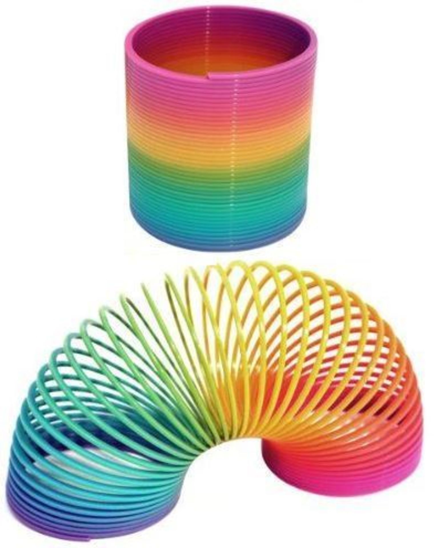 192 x Retro Toys 6.5cm Rainbow Slinky Springs - Brand New Boxed Stock - Approx RRP £1,150 - Supplied