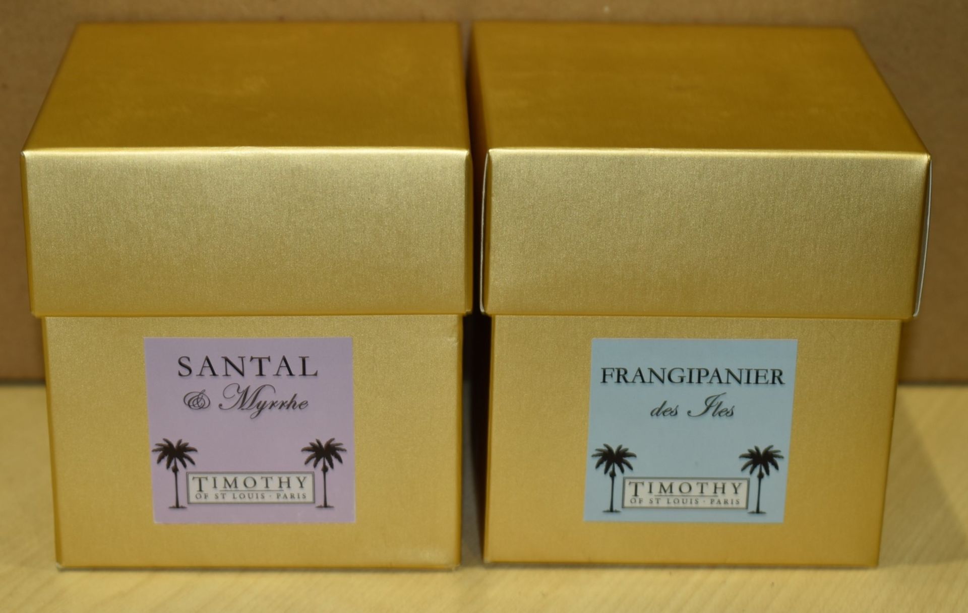 2 x Timothy of St Louis Perfumed Candle - Santal & Frangipanier - Brand New and Boxed - 150g Scented