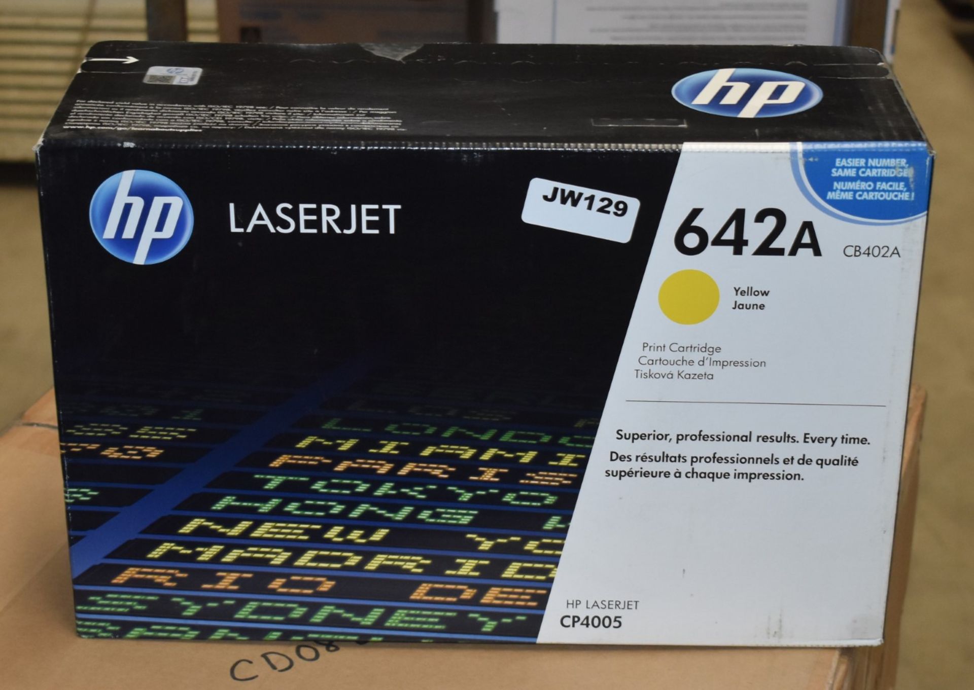 1 x Genuine HP LaserJet 642A Yellow Printer Toner Cartridge - Suitable For CP4005dn and CP4005n