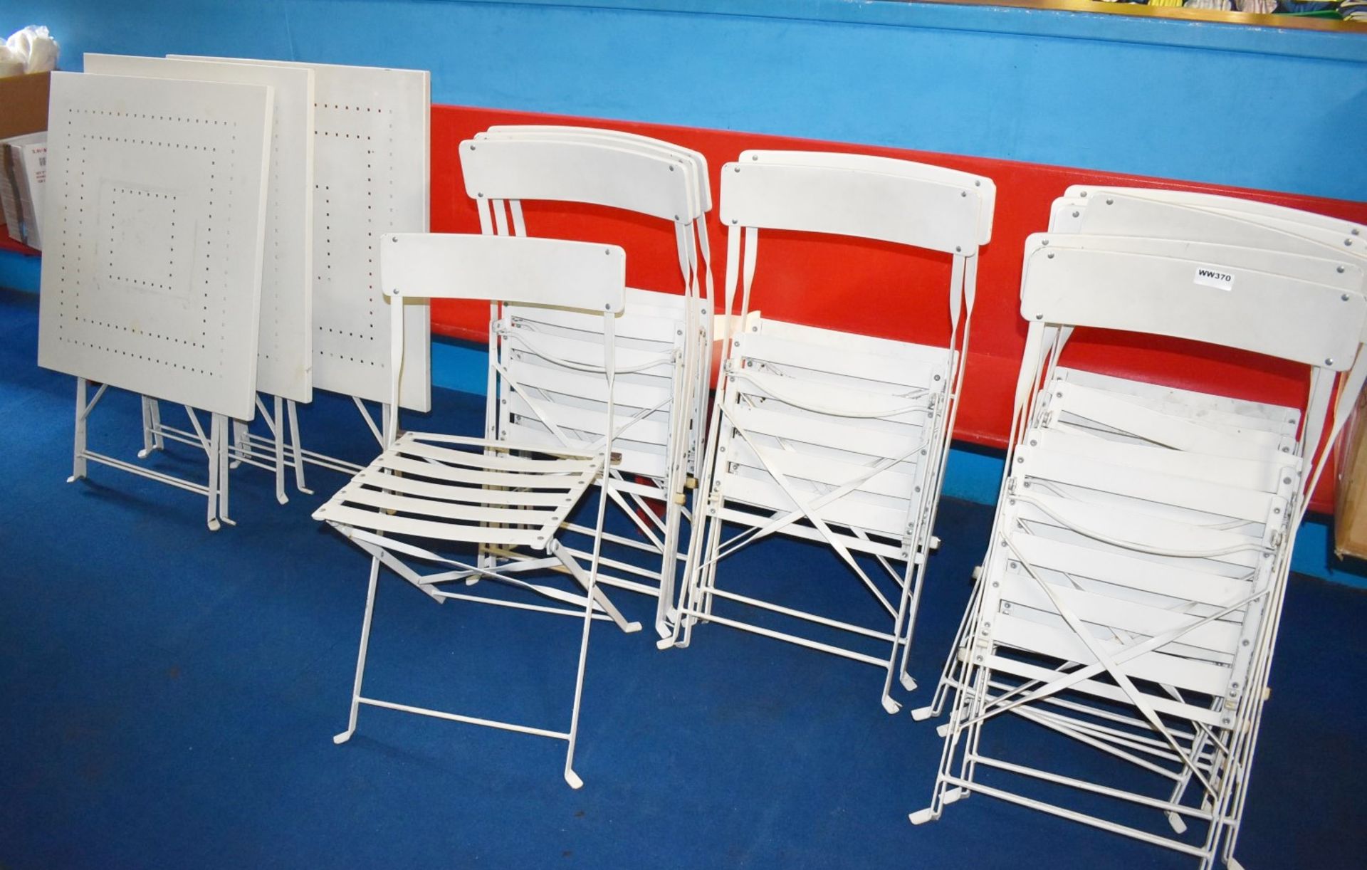 3 x Metal Table and Chair Sets - Suitable For Indoor or Outdoor Use - Lot Includes 3 x Tables and 14