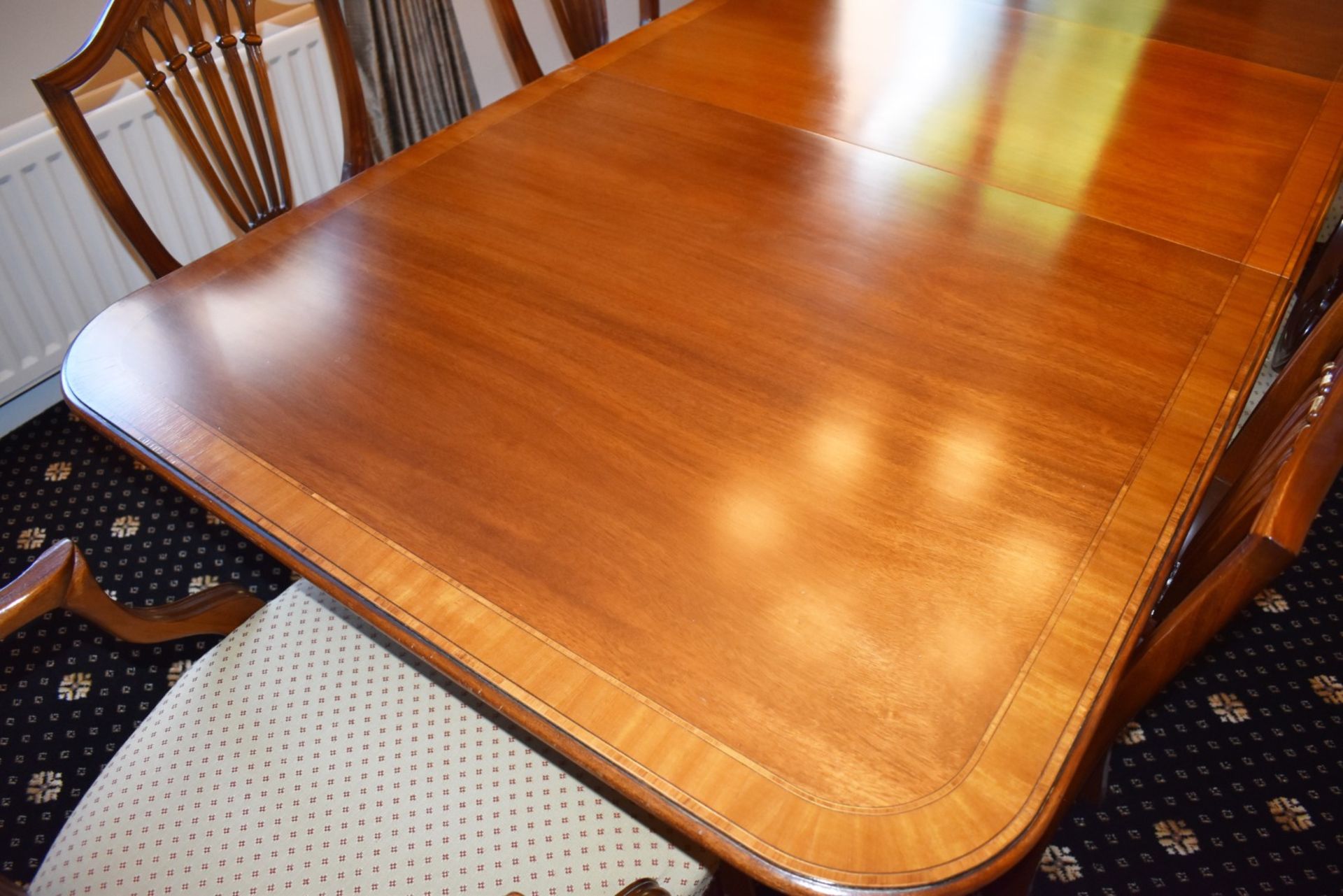 1 x Brights of Nettlebed Twin Pedestal Extending Mahogany Dining Table With Vener Parameter and - Image 2 of 33