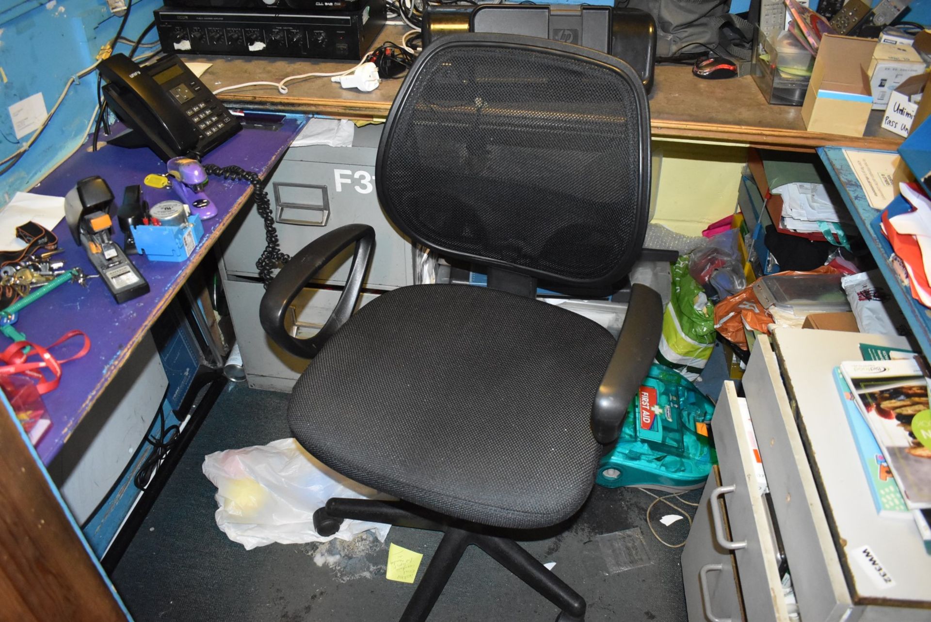 Assorted Job Lot From Office Room - Includes Stationary, Contents of Drawers, First Aid Kit, Party