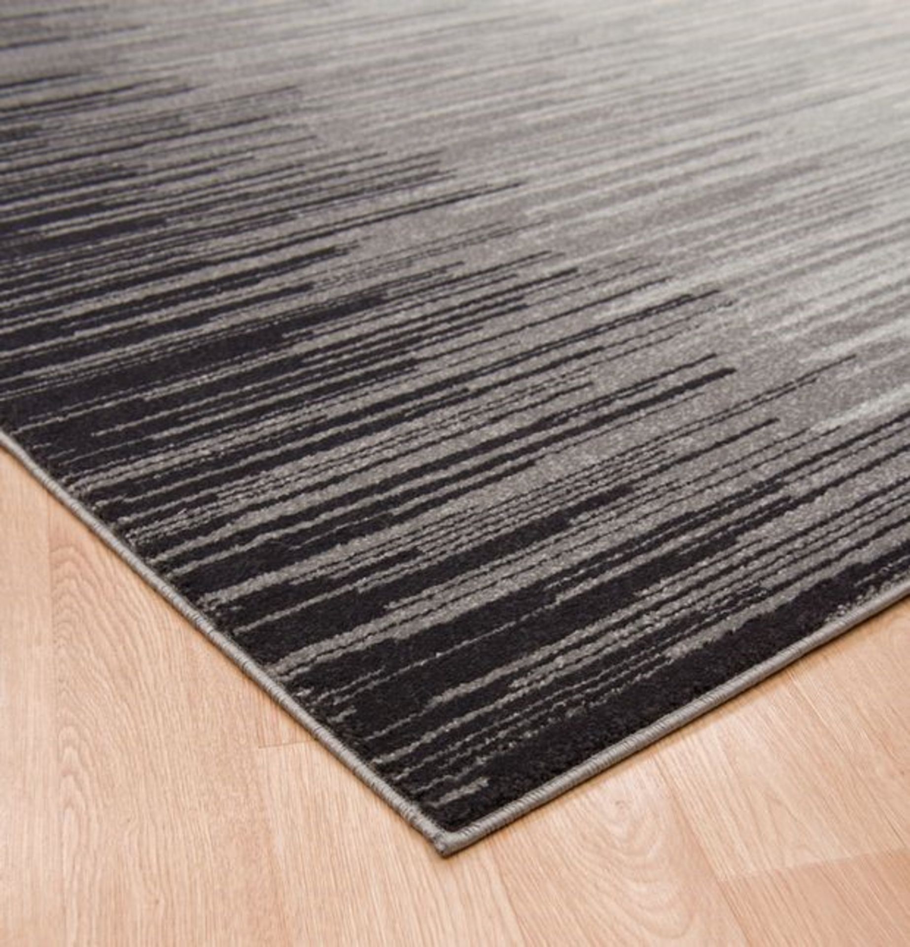 1 x Asiatic NOVA Rug With Abstract Stripes In Grey - Dimensions: 120 x 170cm - Brand New Stock - Image 5 of 6