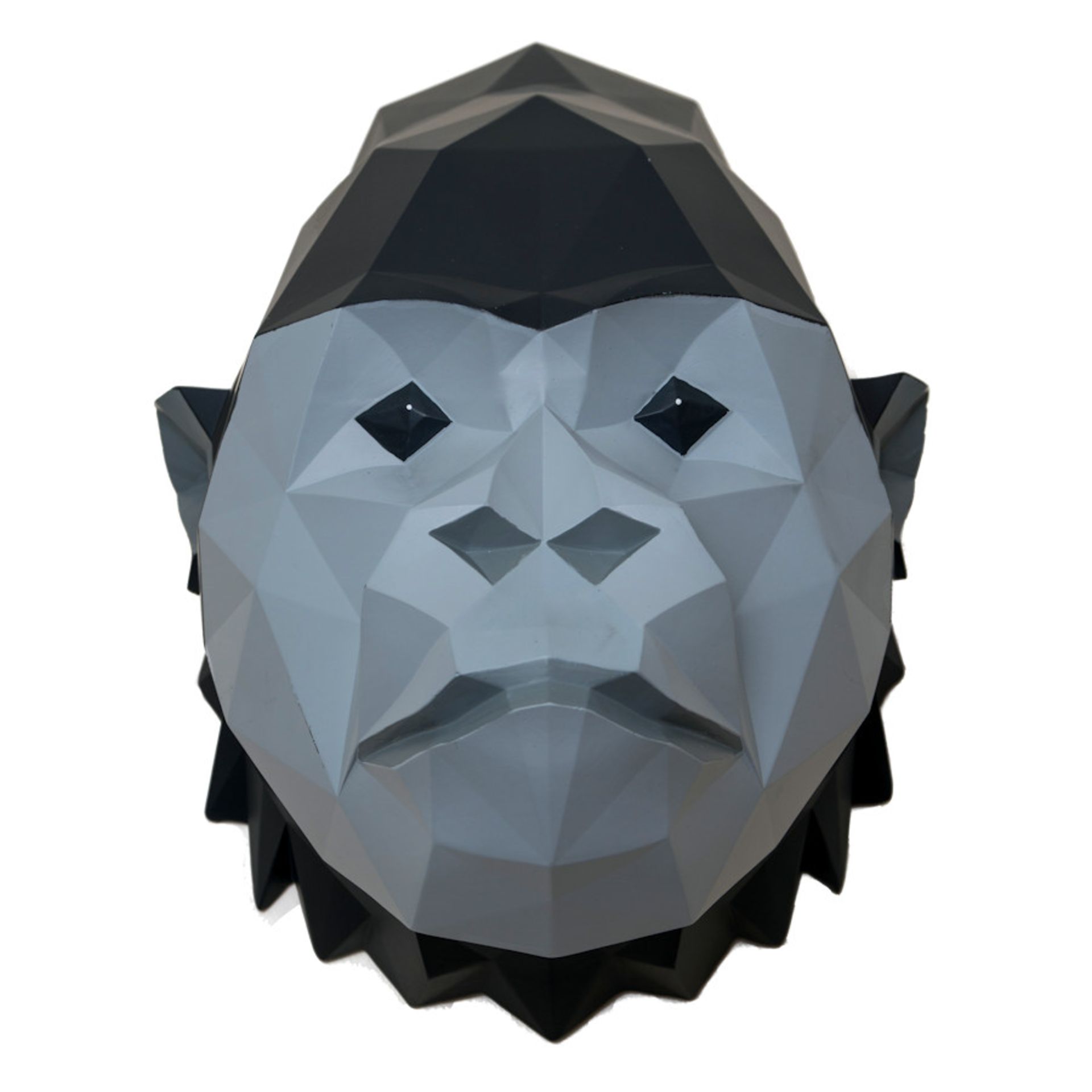 1 x Artistic Origami Gorilla Head Abstract Wall Hanging - Dimensions H37cm W31cm D24cm - Brand New - Image 3 of 3