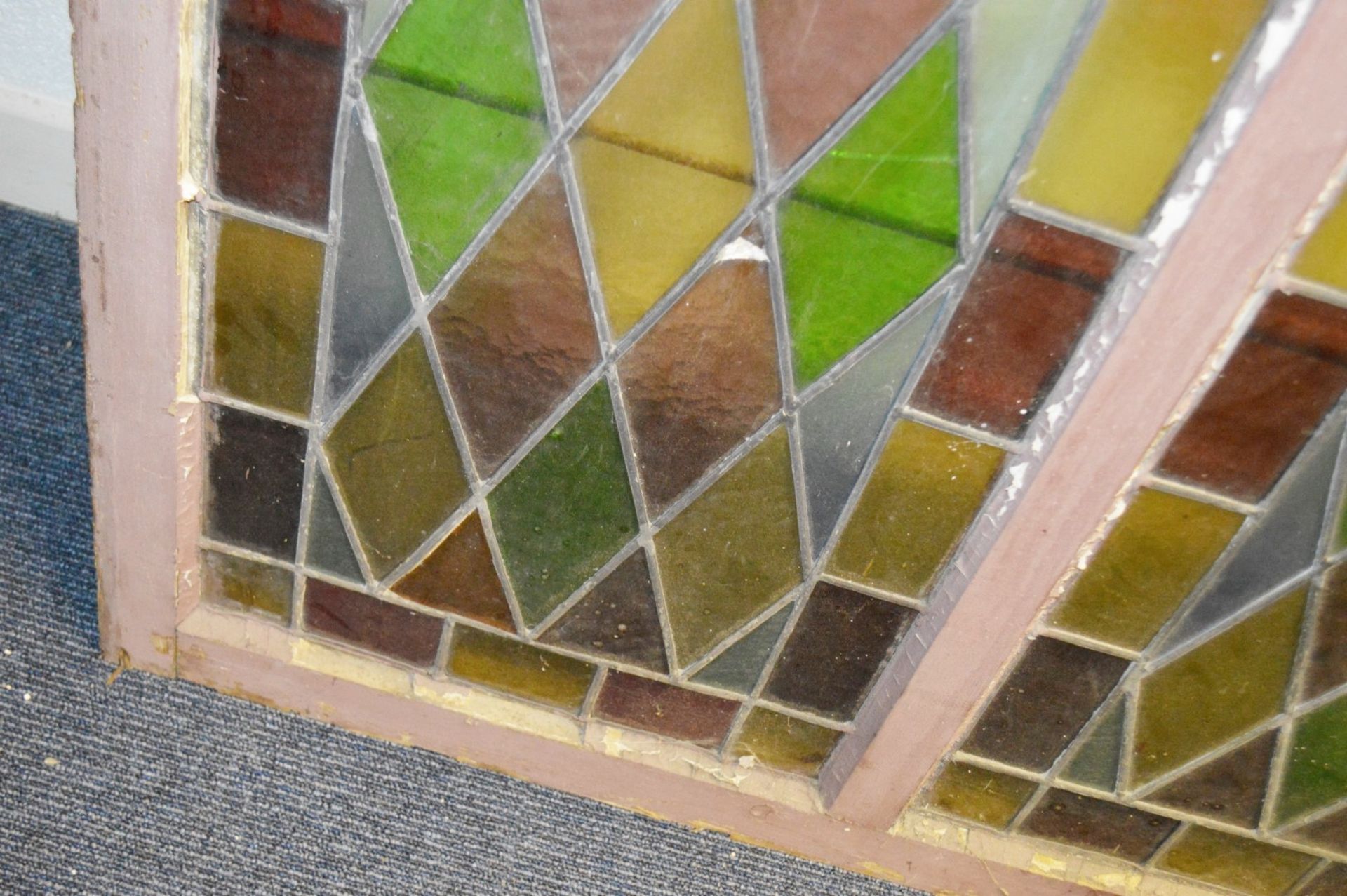 1 x Stained Glass Window - Dimensions: W87.5 H124 x D4.5cm - Used, In Good Overall Condition - - Image 3 of 5