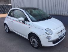 2009 Fiat 500 1.2 Lounge 3 Dr Hatchback - NO VAT ON THE HAMMER - Location: Corby