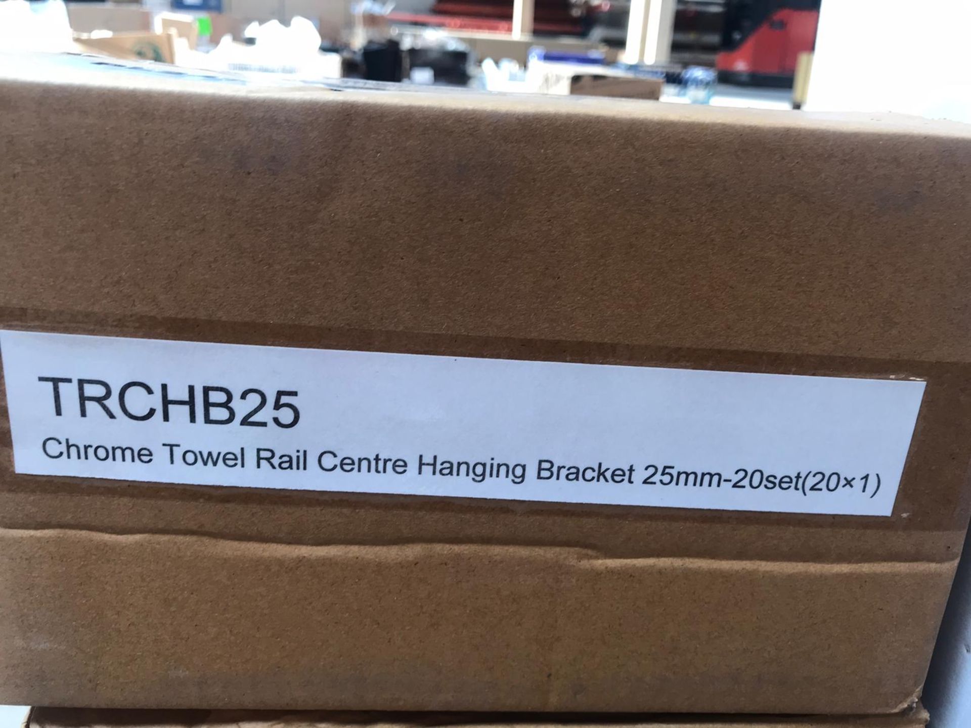 40 x Blue Diamond Chrome Towel Rail Centre Hanging Bracket 25mm - New Stock - Location: Peterlee SR8 - Image 3 of 5