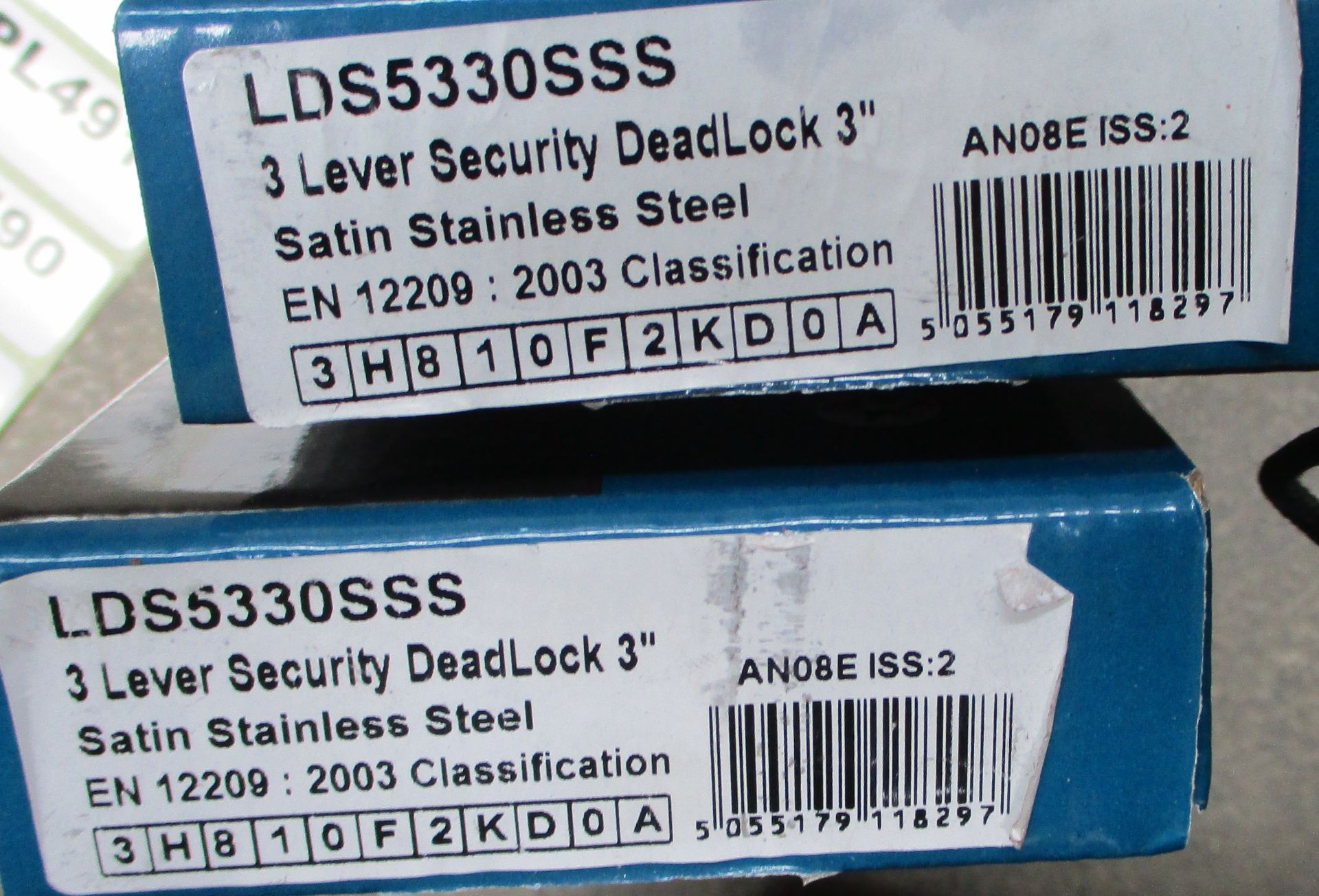 2 x Eurospec 3 Lever Security Deadlocks 3" in Satin Stainless Steel - Brand New Stock - Product - Image 2 of 4