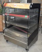 1 x Fri-Jado Three Tier Multi Deck Hot Food Warmer Heated Display Unit - Contemporary Modern Design