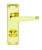 2 x AQ Architectural Quality Hardware Victorian Bathroom Door Handle - Location: Peterlee, SR8