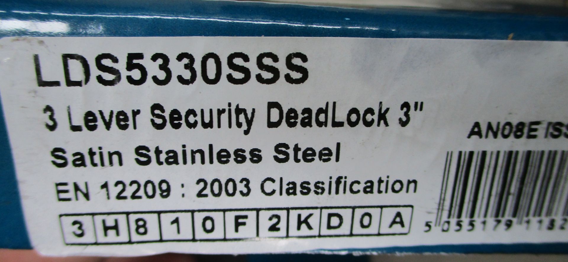 2 x Eurospec 3 Lever Security Deadlocks 3" in Satin Stainless Steel - Brand New Stock - Product - Image 3 of 4