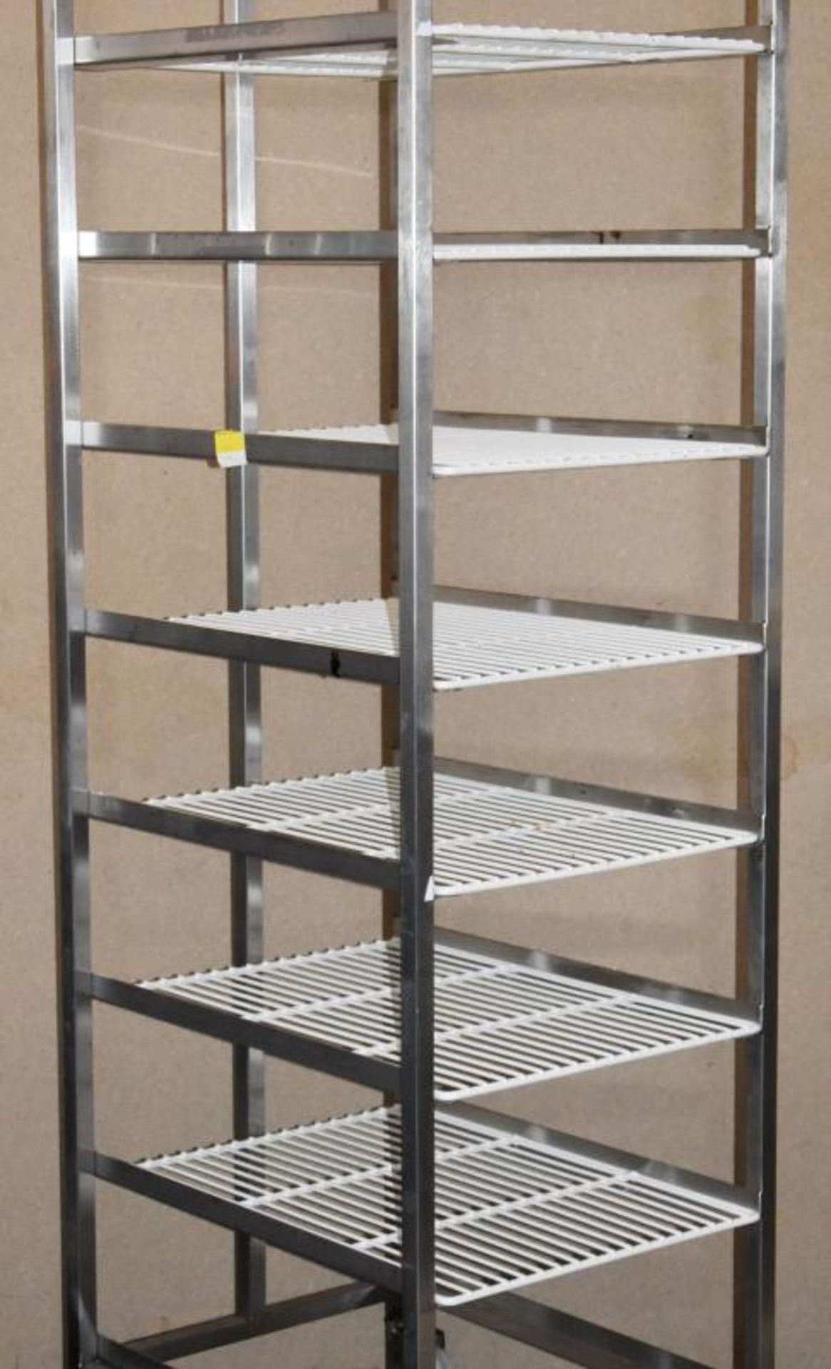 1 x Stainless Steel 8 Tier Mobile Shelf Unit For Commercial Kitchens With White Coated Wire Shelves - Image 5 of 11