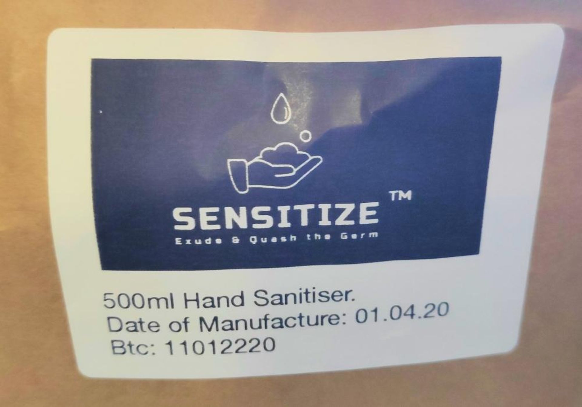 320 Pouches of Sensitize Hand Sanitizer - 500ml, 70% Alcohol, Hospital Grade Sanitizer - CL513 - Loc - Image 4 of 4