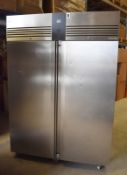 1 x Foster EcoPro G2 EP1440L Double Door Upright Meat Fridge With Stainless Steel Finish - Year of M