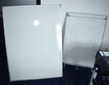 1 x Office Flipboard and 1 x Office 90x120cm Whiteboard - Ref: FF133 U  CL544 - Location: Leeds,