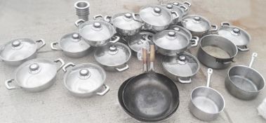 Large Quantity Of Commercial Kitchen Pots And Pans - Pre-owned, Taken From An Asian Fusion Restauran