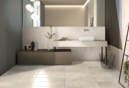 12 x Boxes of RAK Porcelain Floor or Wall Tiles - Concrete Sand Design Design in Beige - 30 x 60