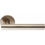 5 x Eurospec Mitred Satin Stainless Door Handles - Brand New Stock - Location: Peterlee, SR8 -