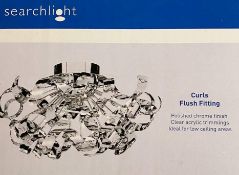 1 x Searchlight Curls Flush Fitting in a polished chrome finish with clear acarylic trimmings which