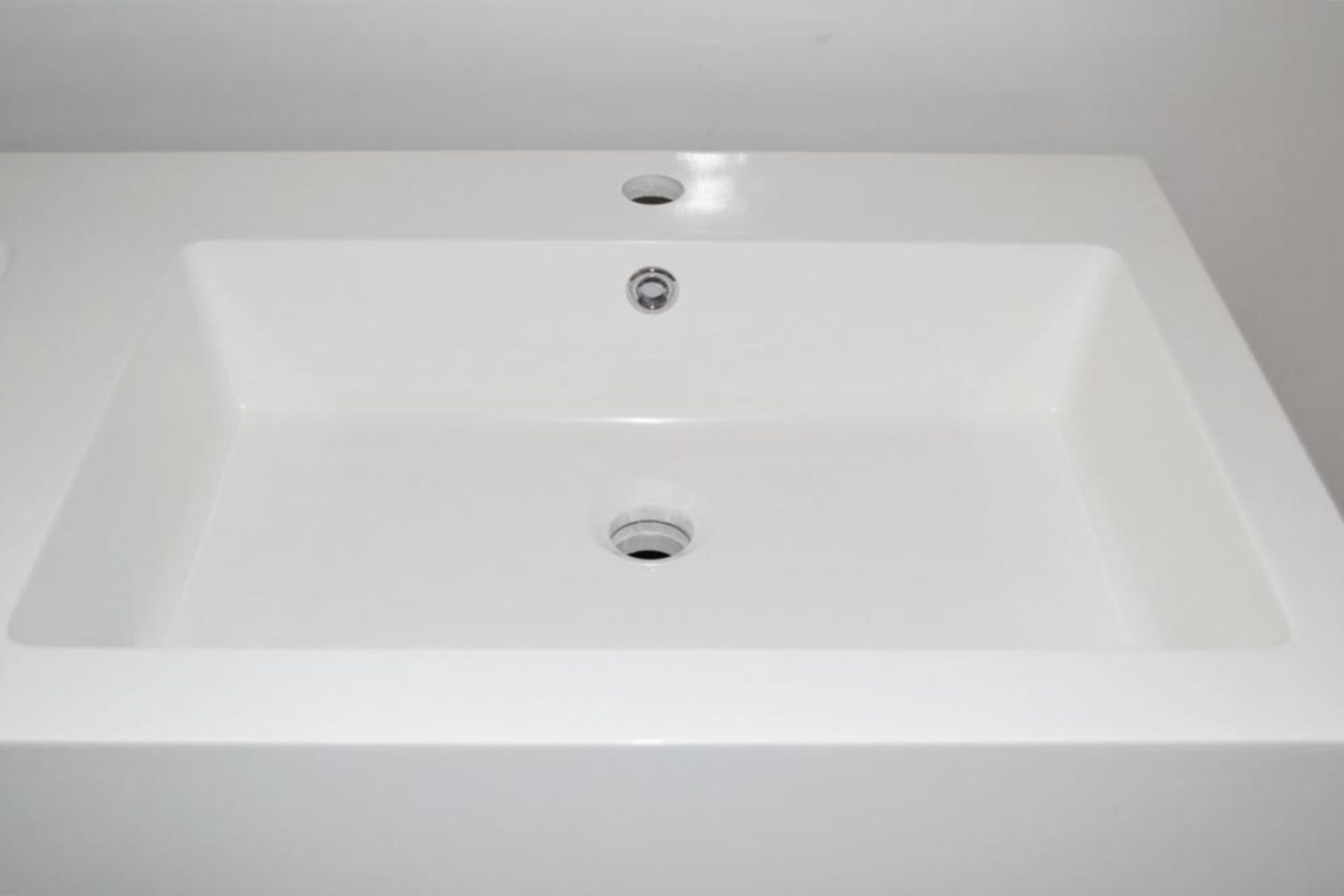 1 x Gloss White 1200mm 4-Door Double Basin Freestanding Bathroom Cabinet - New & Boxed Stock - CL307 - Image 5 of 6