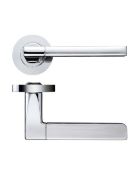 4 x Pairs Zoo Venice Lever Door Handles in Satin / Polished Chrome - Brand New Stock - Product