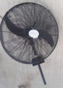 1 x HYDOR Large 26" Commercial Wall Fan In Black - Pre-owned, Taken From An Asian Fusion Restaurant