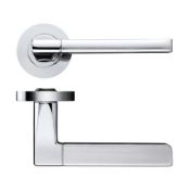 3 x Pairs of Zoo Siena Lever Door Handles in Satin and Polished Chrome - Brand New Stock - Product