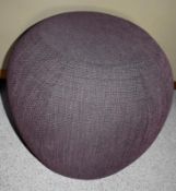 A Pair Of Chic Knitted Pouffes In A Dark Plum - Dimensions: Height 45 x Diameter 50cm - Ref: ABR029