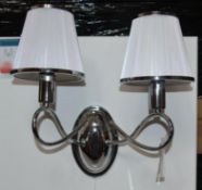 1 x Simplicity 2 Light Switched Wall Light Polished Chrome - CL364 - Ref: PAL Edin/3 1252