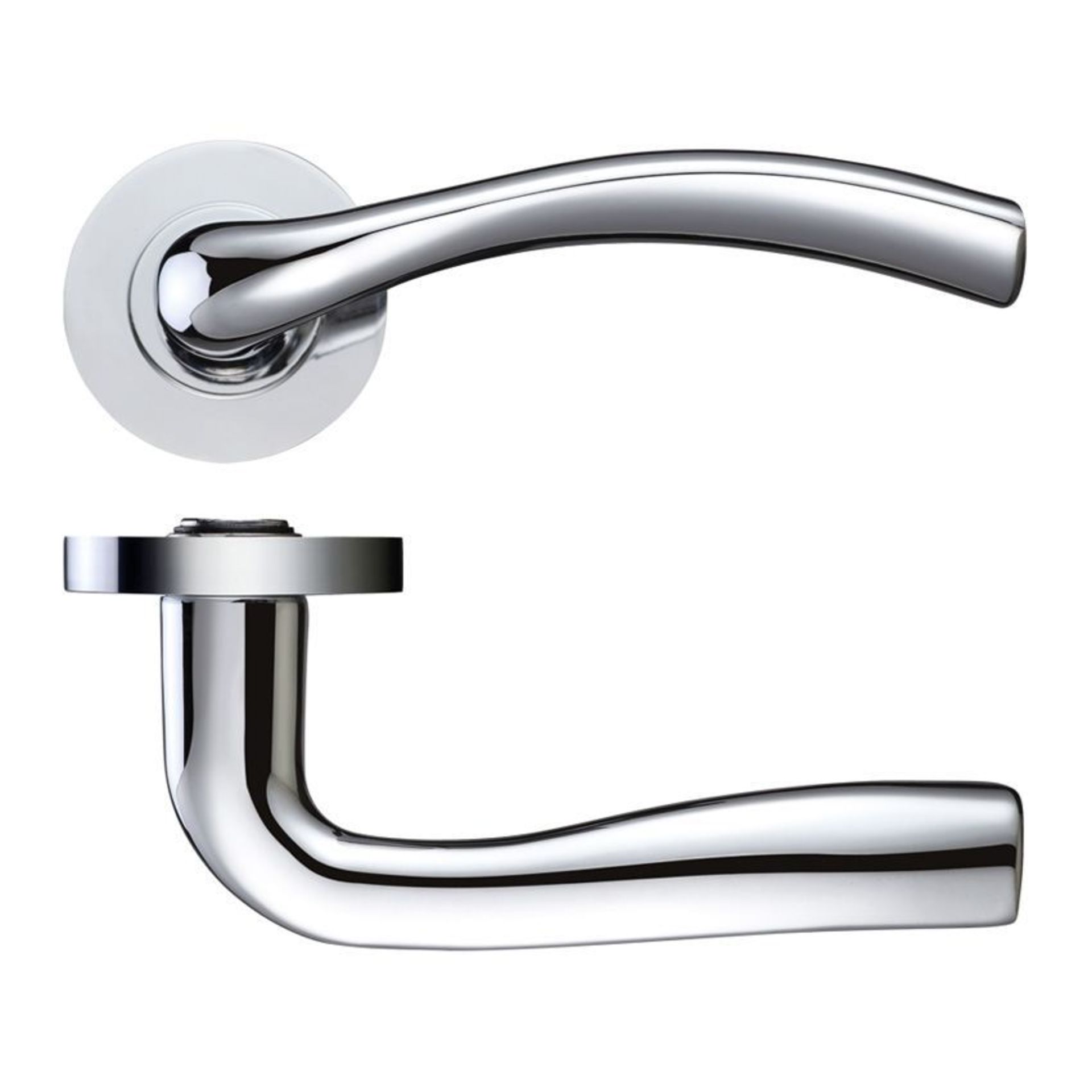 5 x Pairs of Zoo Siena Lever Door Handles in Polished Chrome - Brand New Stock - Product Code